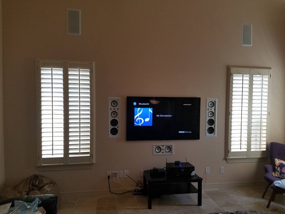 Custom Surround Sound in-wall Speaker System Installation